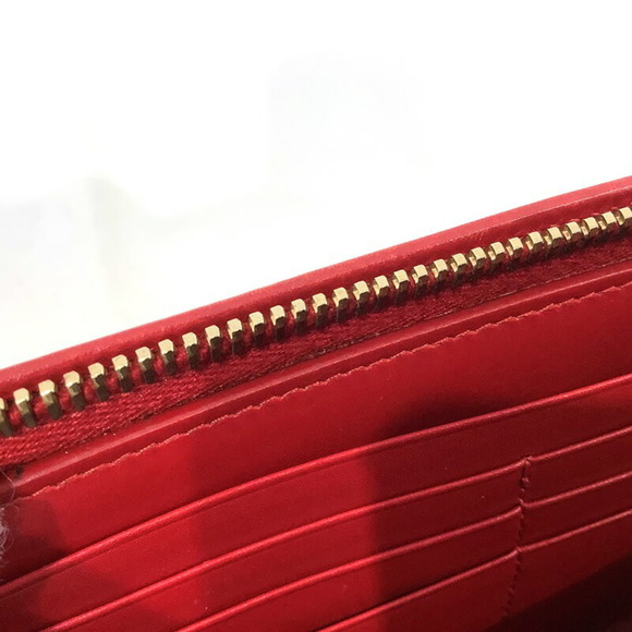 SAINT LAURENT long wallet round INN326599 red leather - Picture 8 of 10